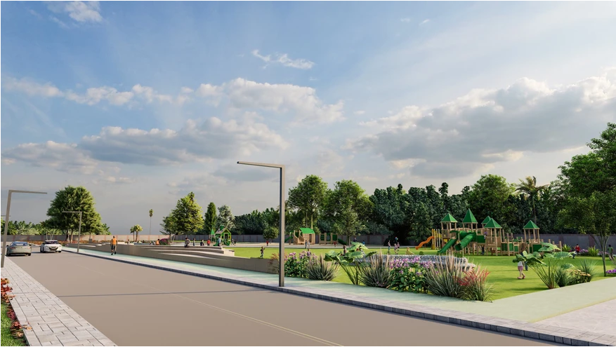 Beautifully landscaped gardens in the project